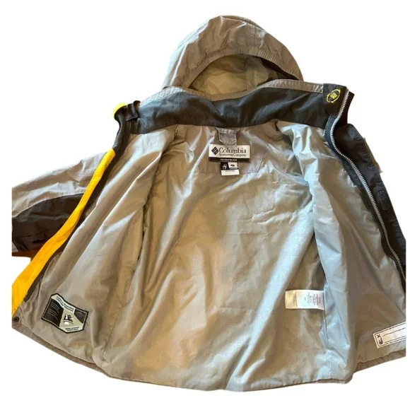 Columbia Core Interchange Gray/Gold youth 8 Lined Jacket RN69724 CA05367